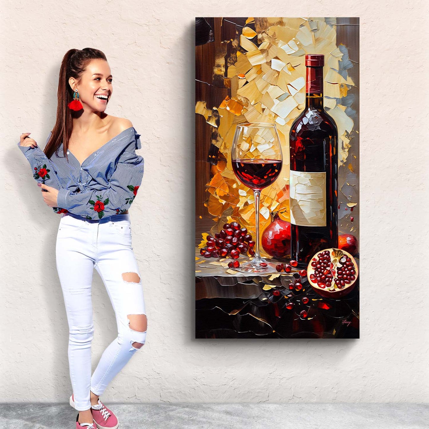 Vinous Harvest Wine Canvas Wall Art