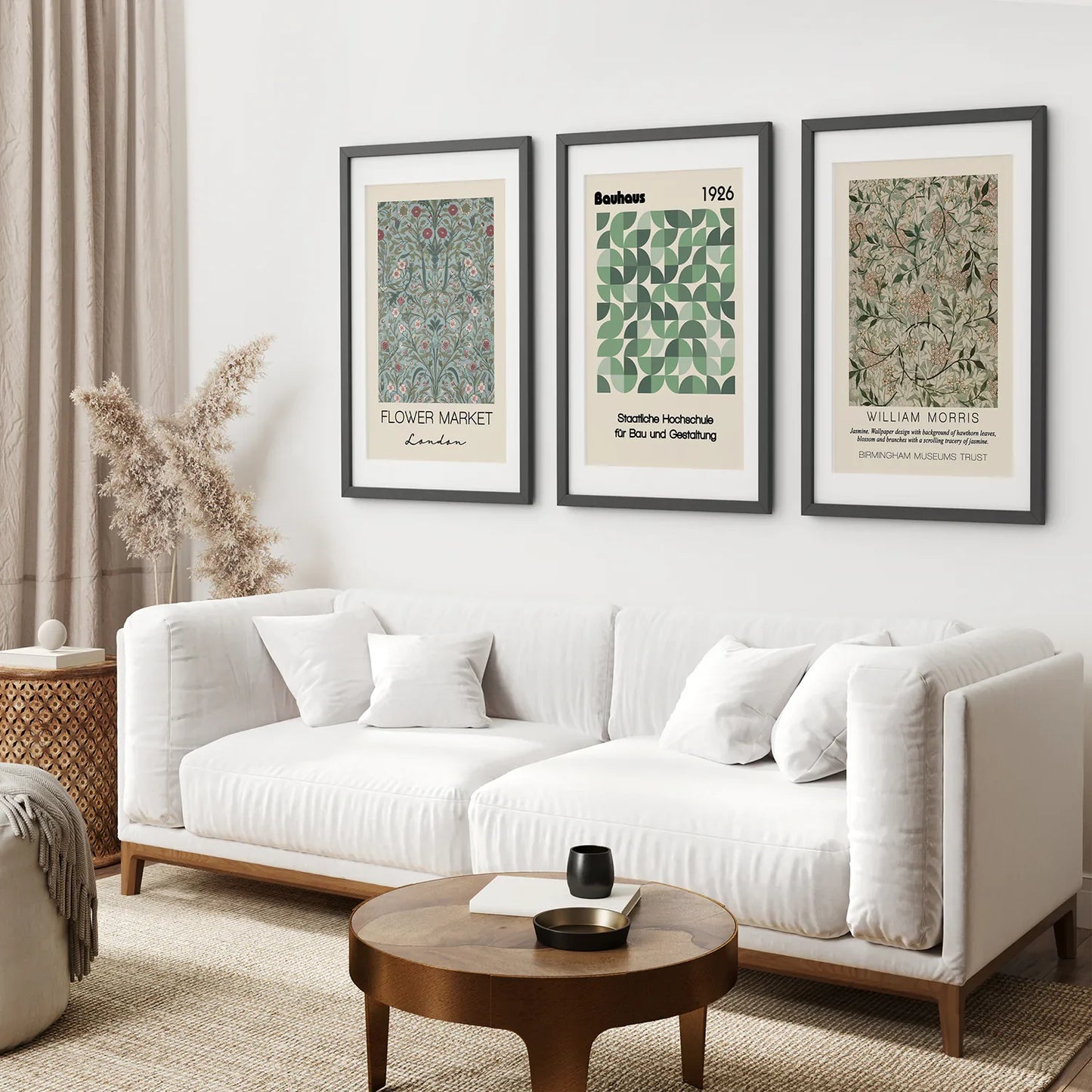 Neutral Botanical Wall Art Set of 3 Home Prints