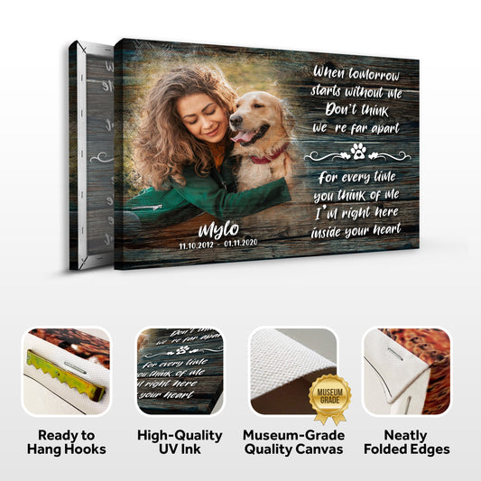 Personalized Dog Memorial Canvas Sign Wall Art