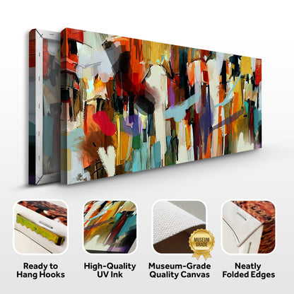 Resonant Hues Vibrant Abstract Canvas Wall Art
