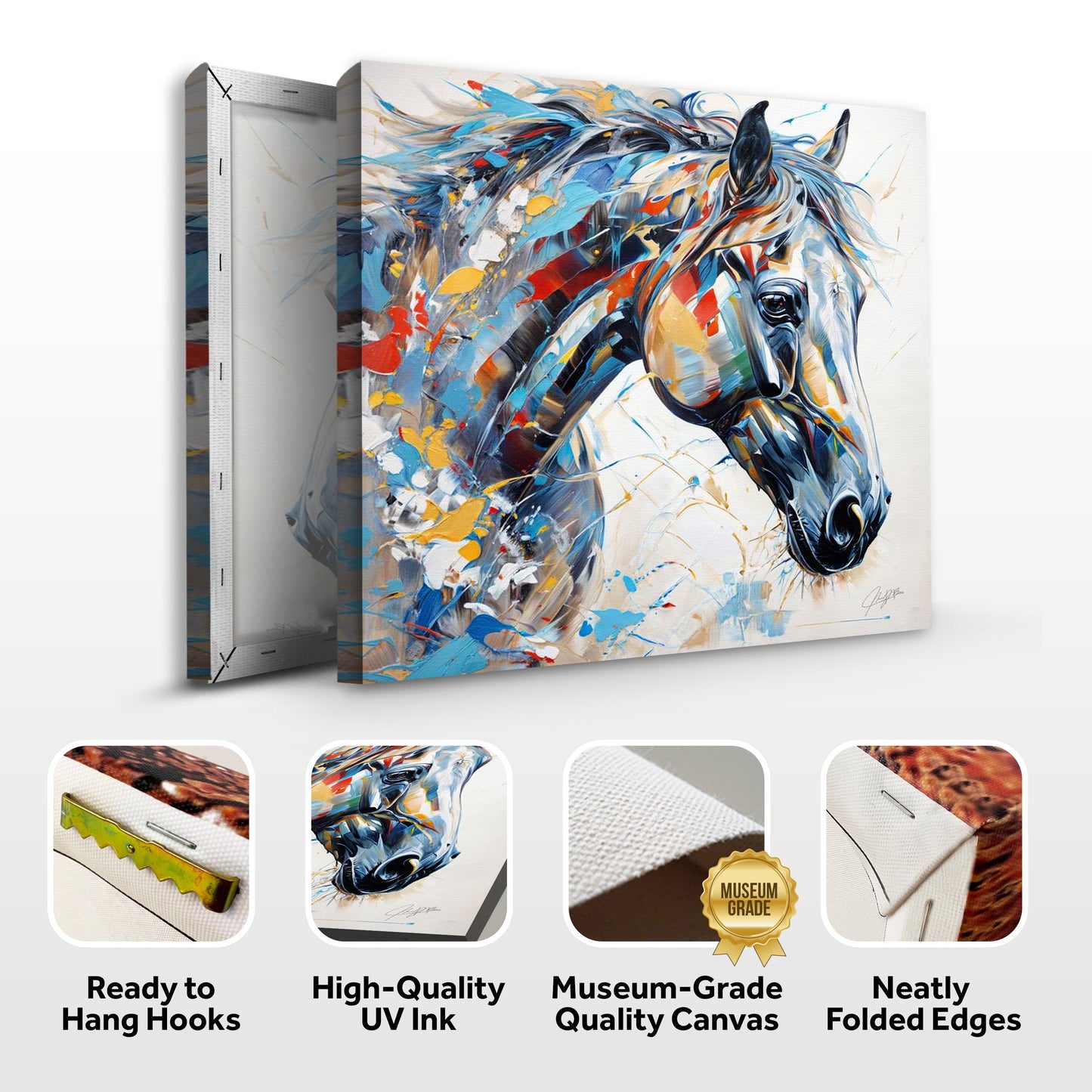 Vivid Steed Horse Canvas Wall Art