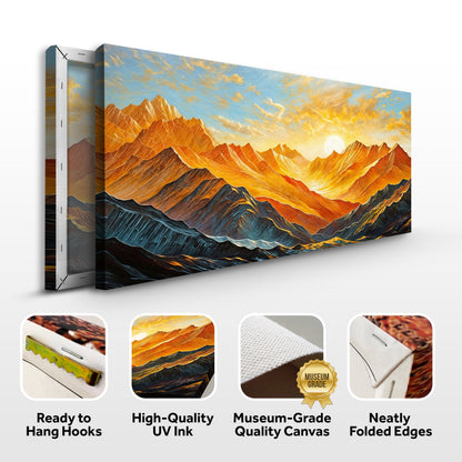 Alpenglow Majesty Mountain Sunset Canvas Wall Art