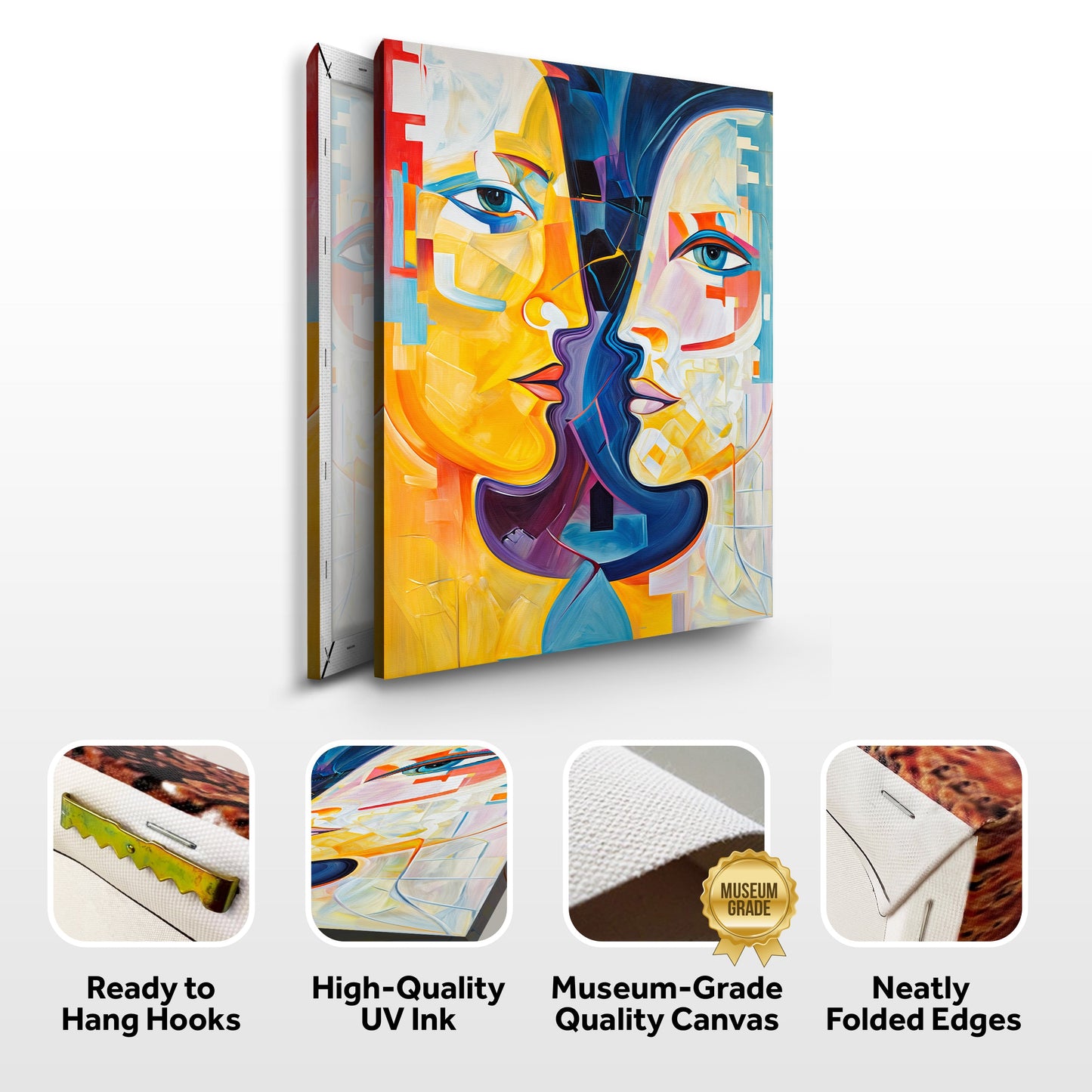 Chromatic Souls Modern Abstract Canvas Wall Art