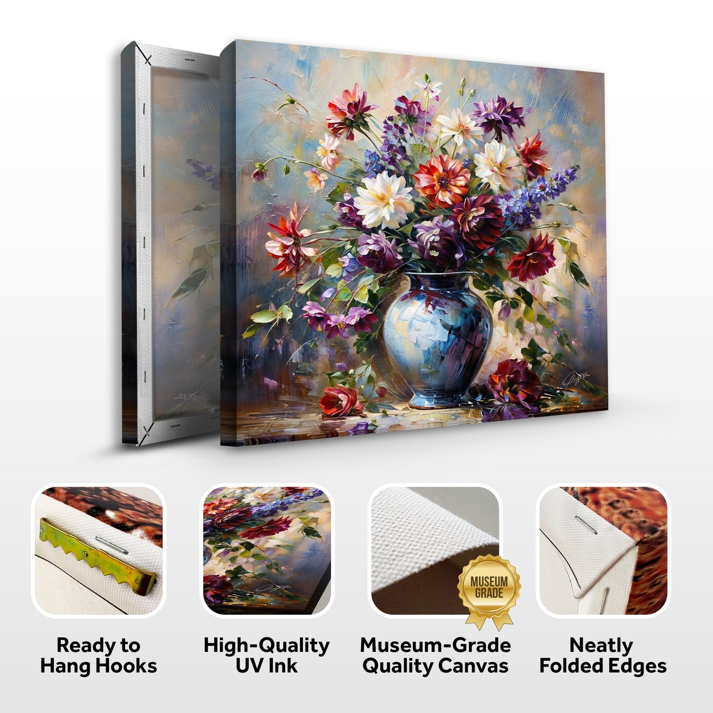 Flore Symphony Floral Bouquet Canvas Wall Art