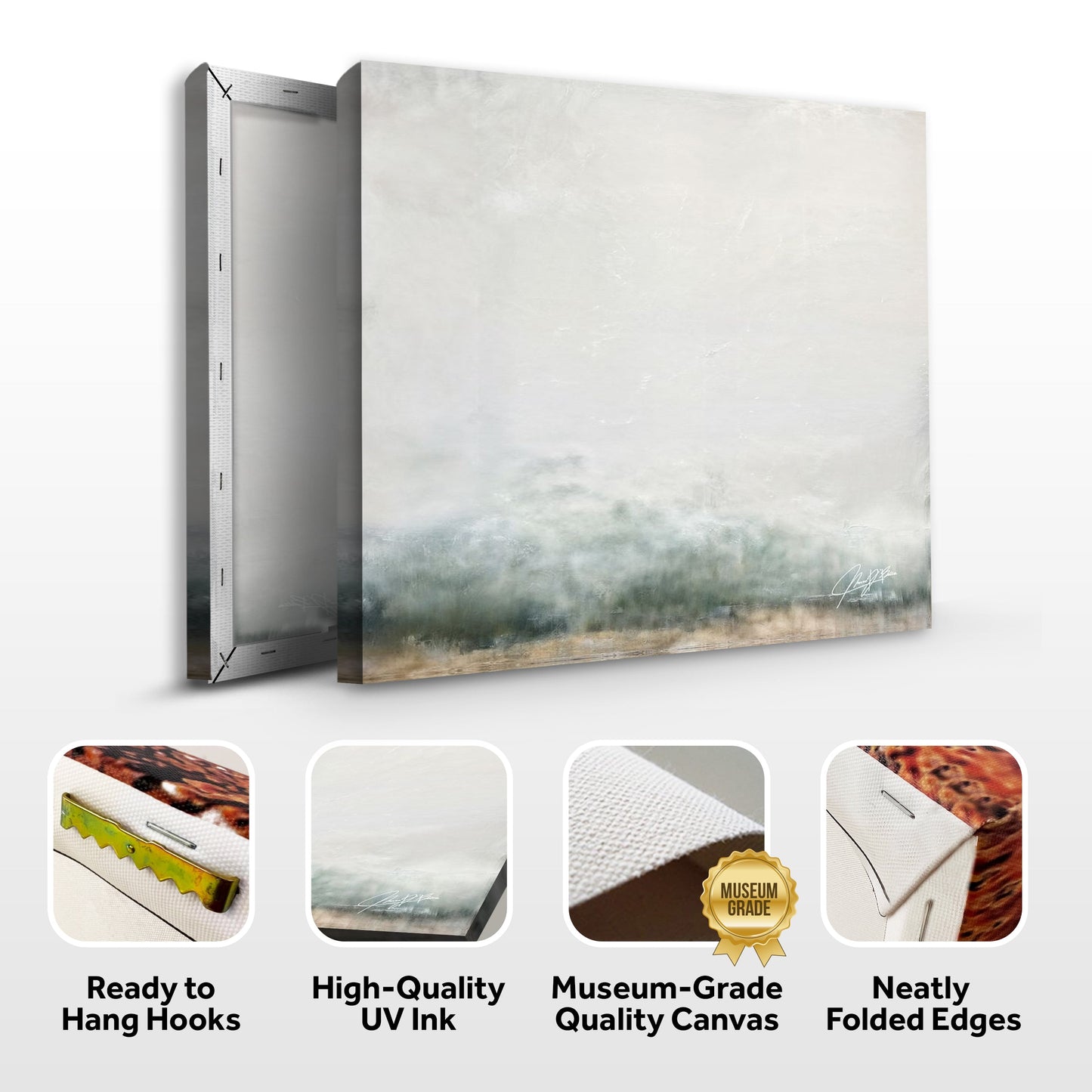 Misty Genesis Mountain Landscape Canvas Wall Art