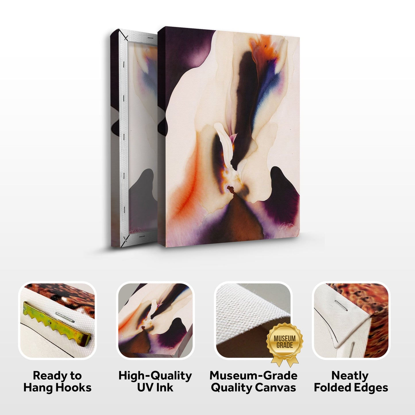 Velvet Bloom Abstract Canvas Wall Art