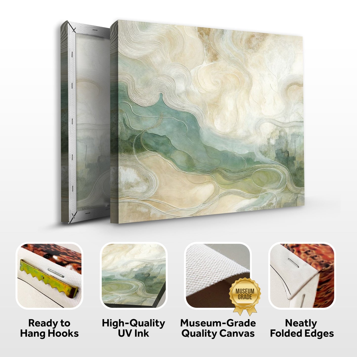 Whispering Currents Nature Canvas Wall Art