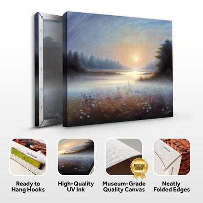 Misty Serenade Landscape Canvas Wall Art