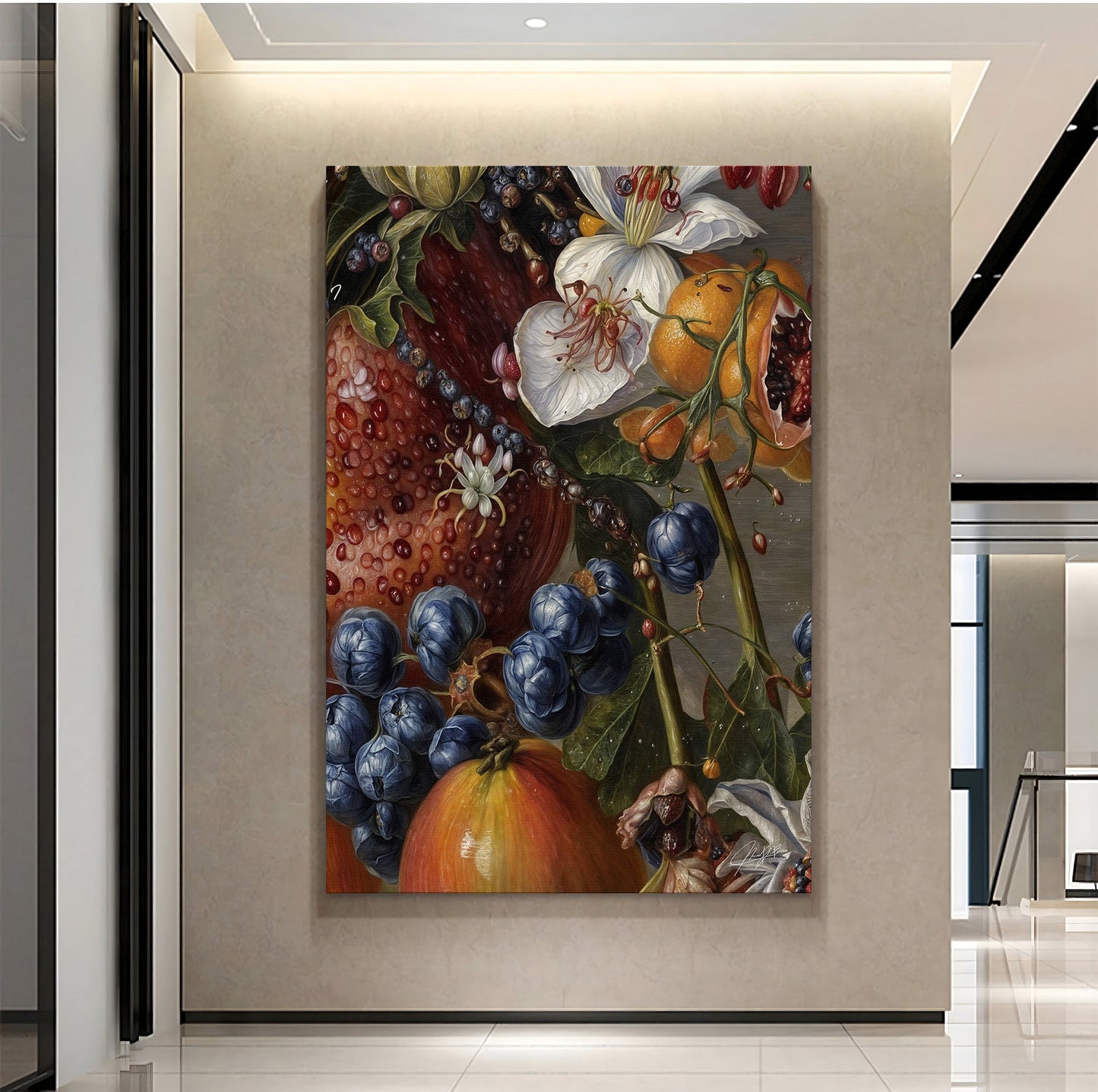 Baroque Bounty Classic Floral Still Life Canvas Art