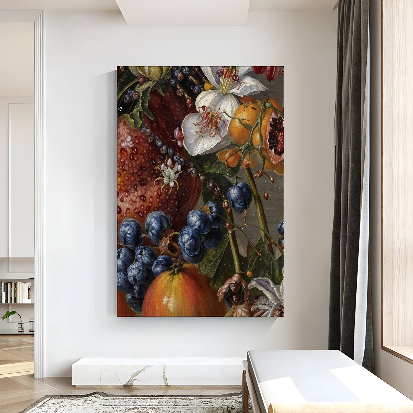 Baroque Bounty Classic Floral Still Life Canvas Art