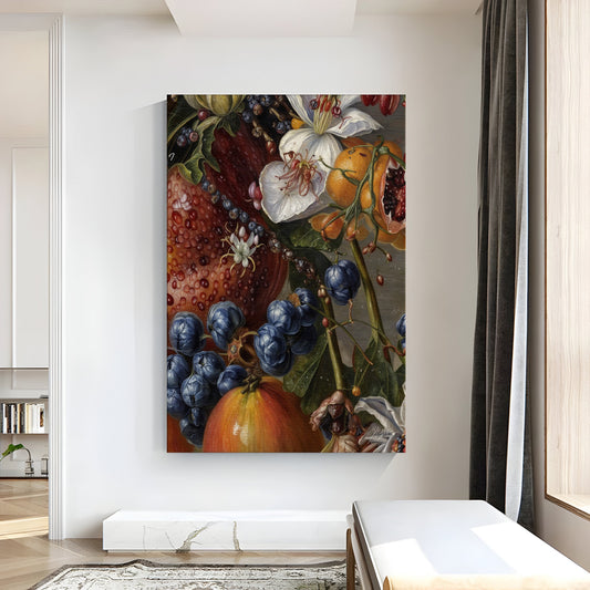 Baroque Bounty Classic Floral Still Life Canvas Art