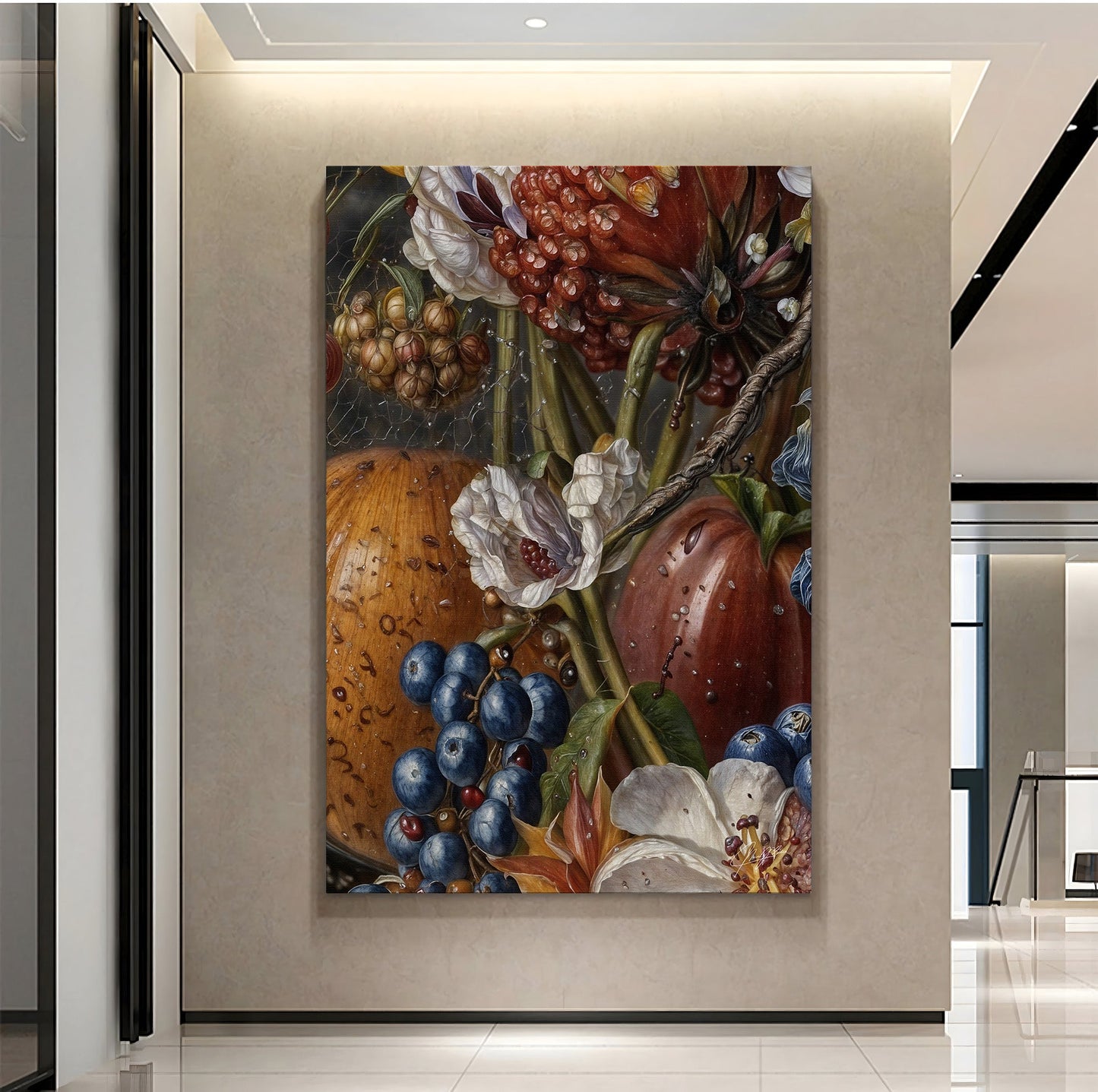 Baroque Bounty Floral Still Life Canvas Wall Art