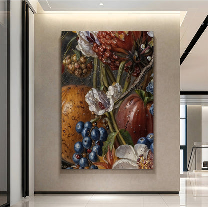 Baroque Bounty Floral Still Life Canvas Wall Art