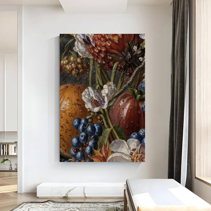 Baroque Bounty Floral Still Life Canvas Wall Art