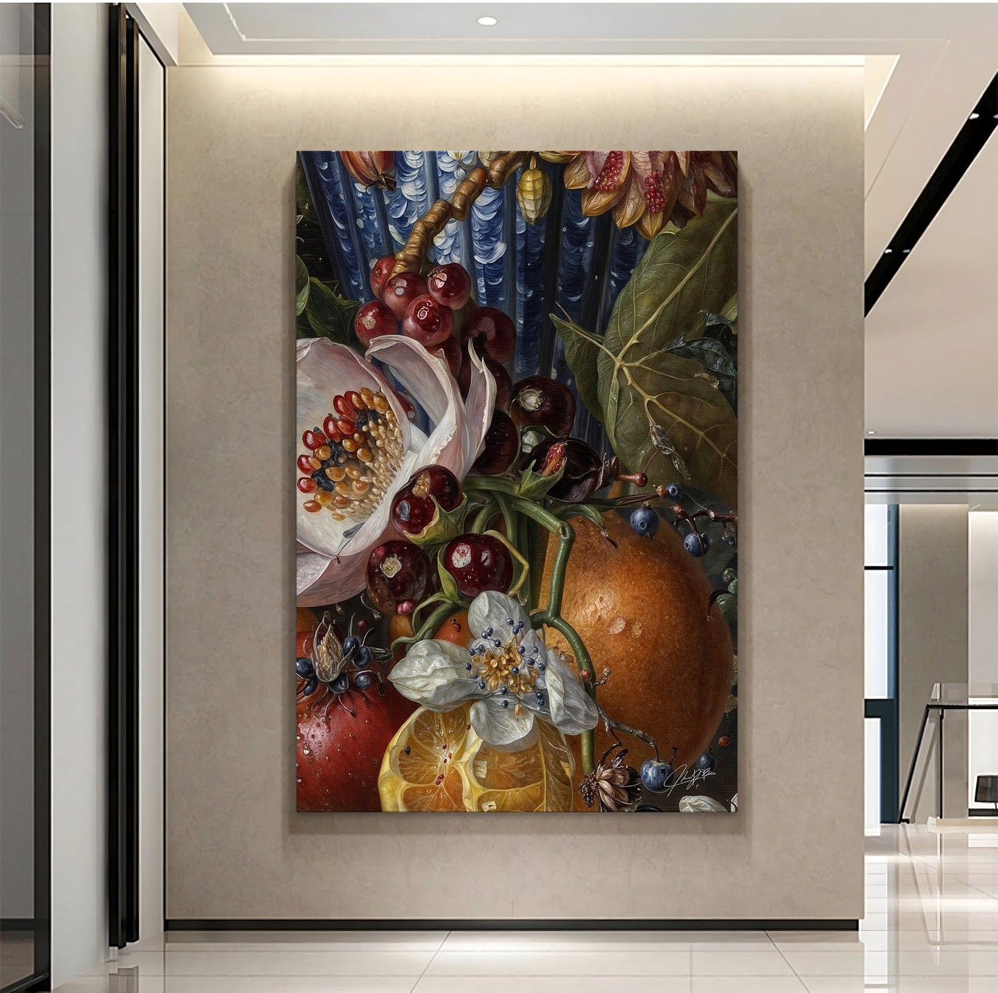 Baroque Bounty Floral Canvas Print Still Life Art