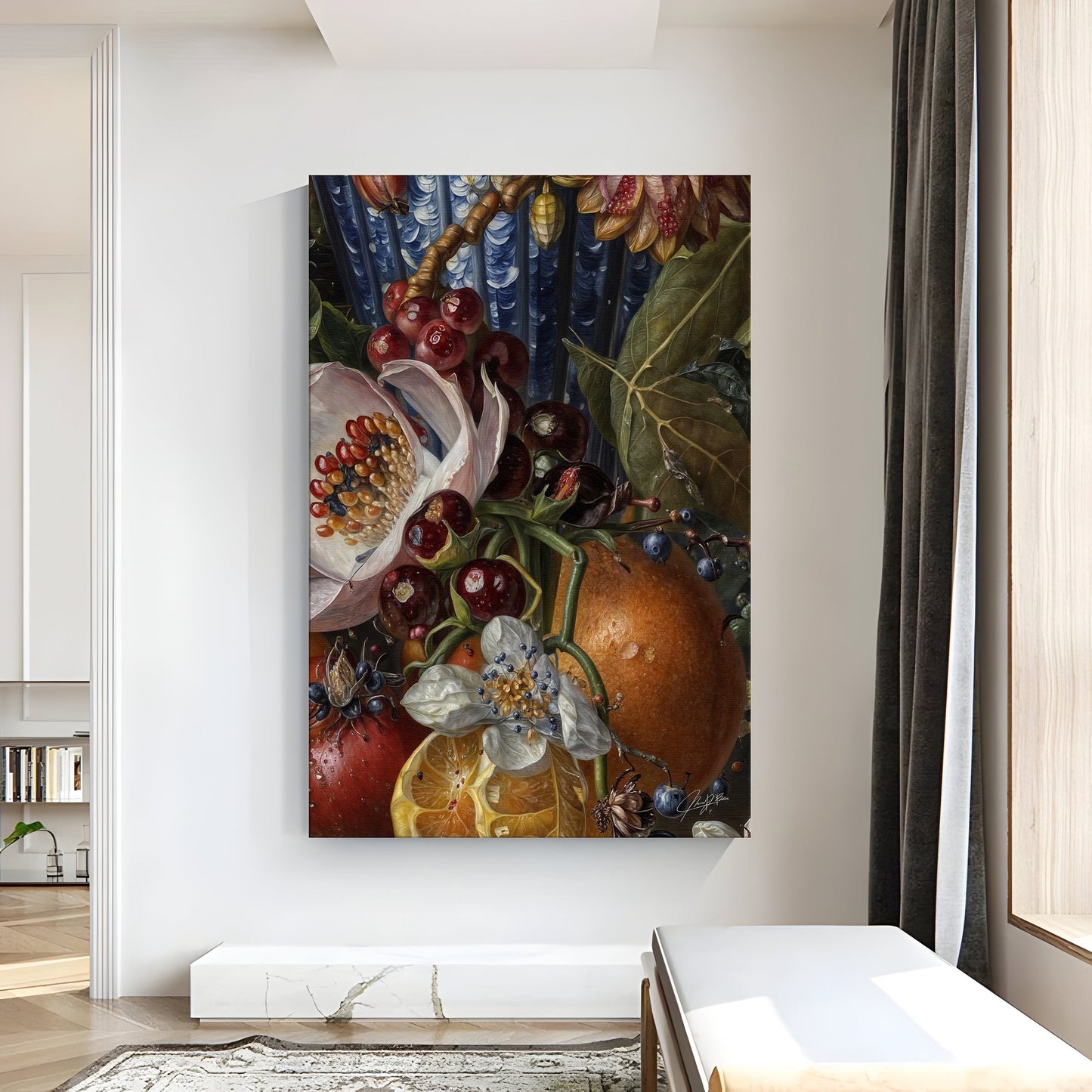 Baroque Bounty Floral Canvas Print Still Life Art
