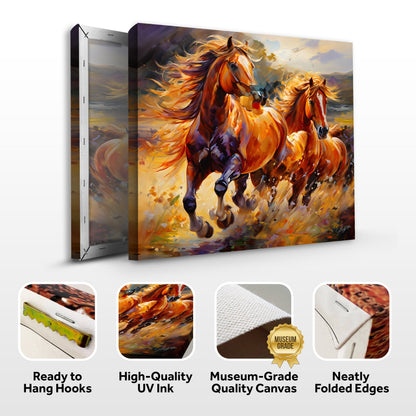 Majestic Gallop Horse Canvas Wall Art