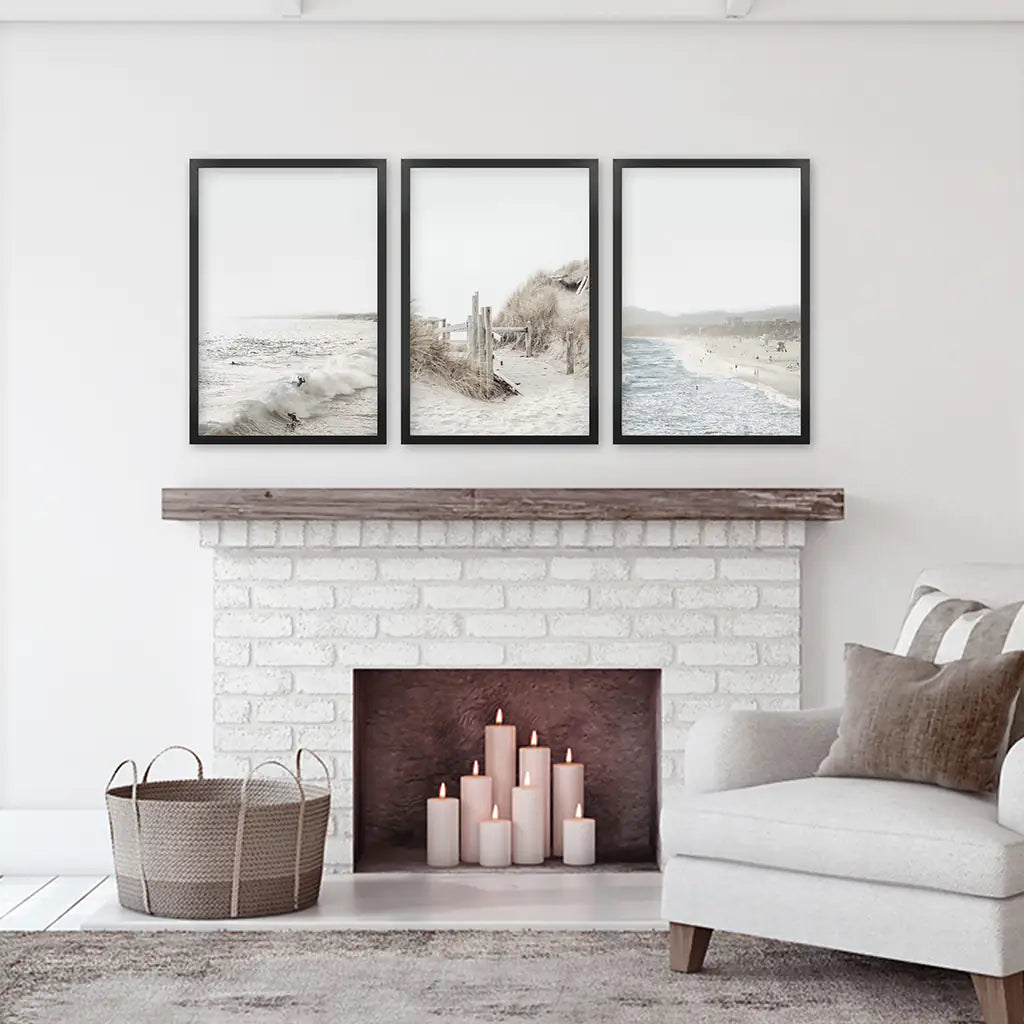 Rustic Farm Wall Art, Cows Barn Sunflowers 3 Piece Set