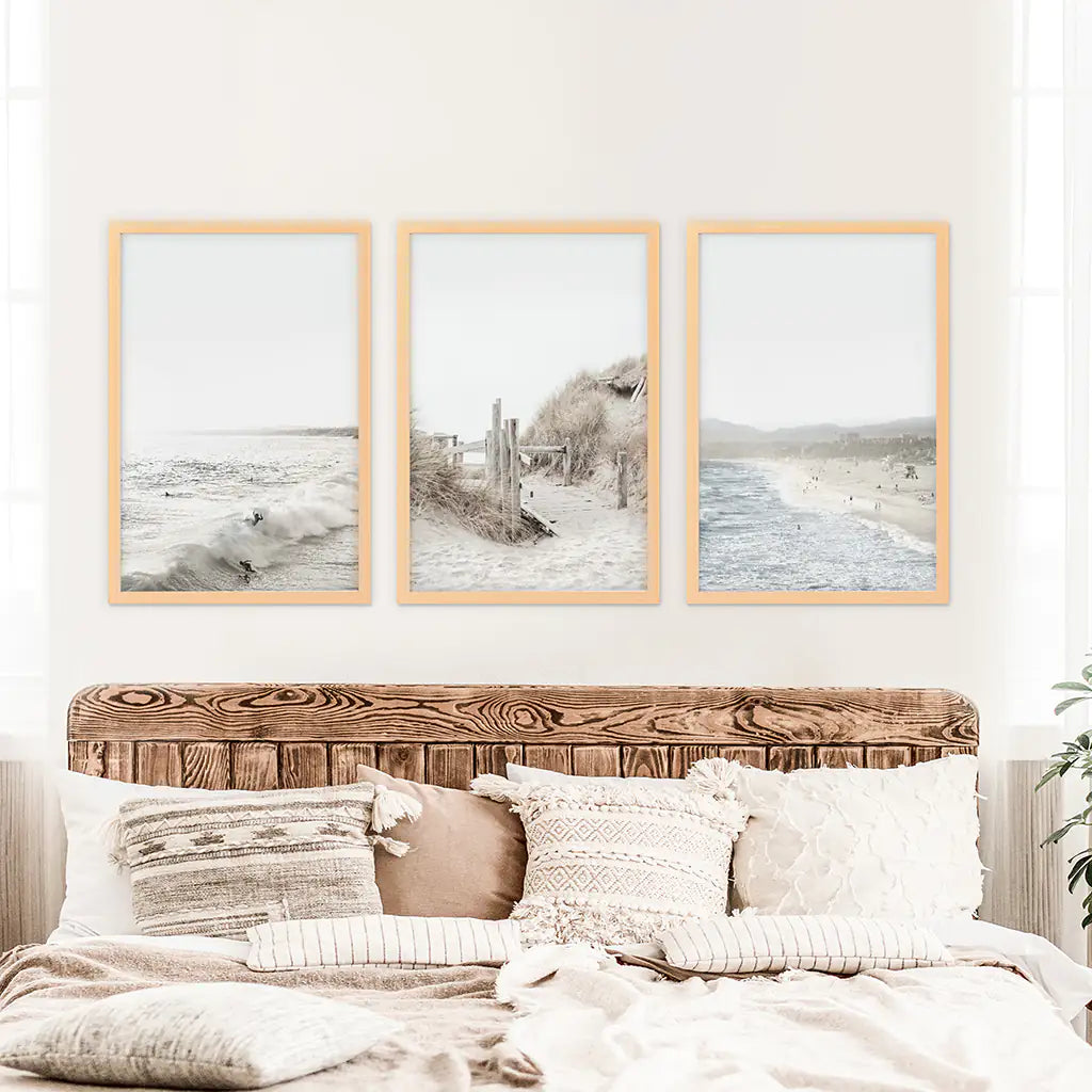 Rustic Farm Wall Art, Cows Barn Sunflowers 3 Piece Set