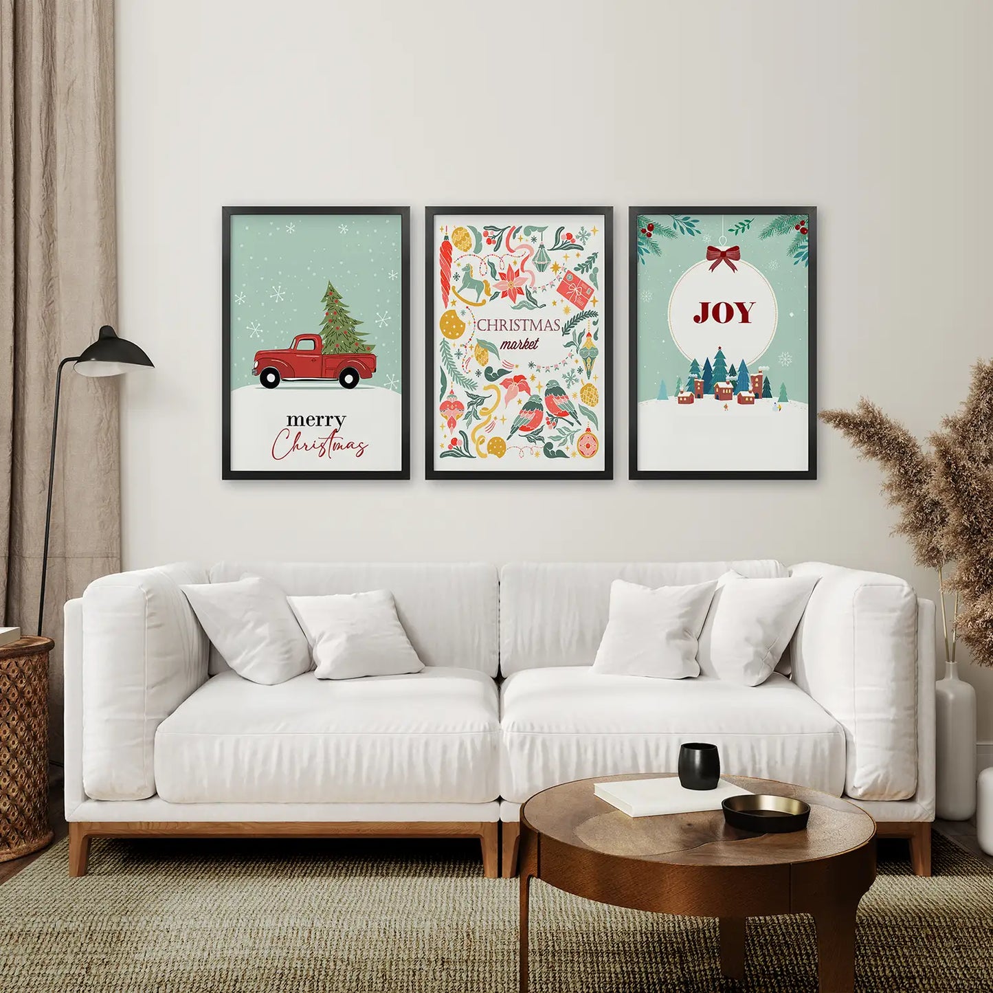 Holiday Nursery Christmas Wall Art Set of 3 Prints
