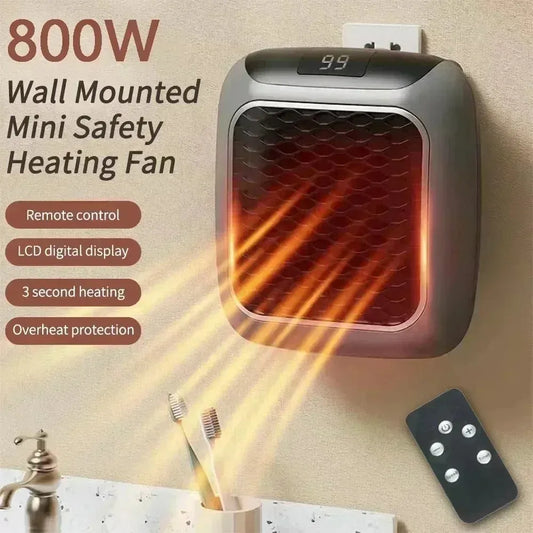 Wall mounted mini safety heating fan product benefits