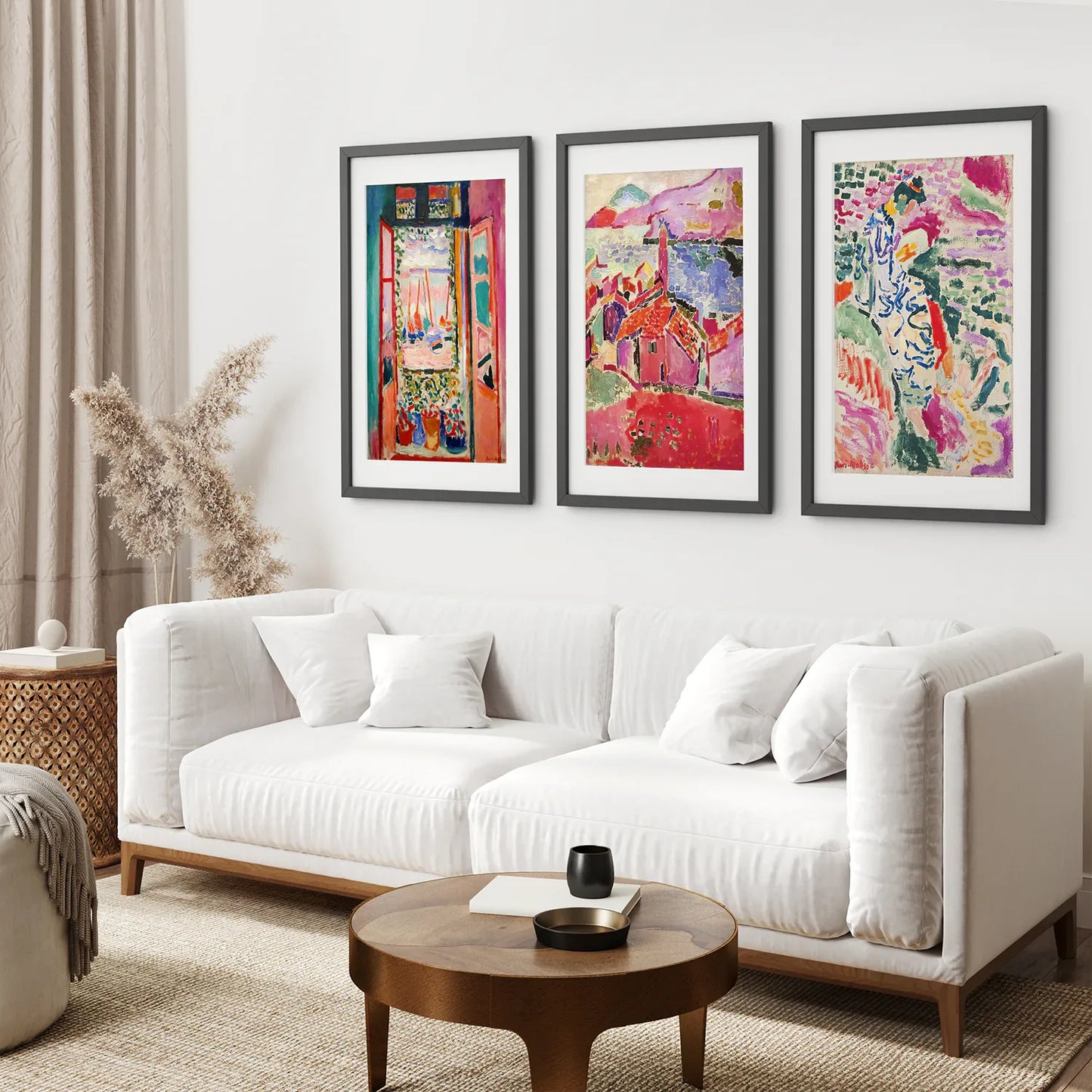 Fauvist Watercolor Landscape Wall Art Set of 3