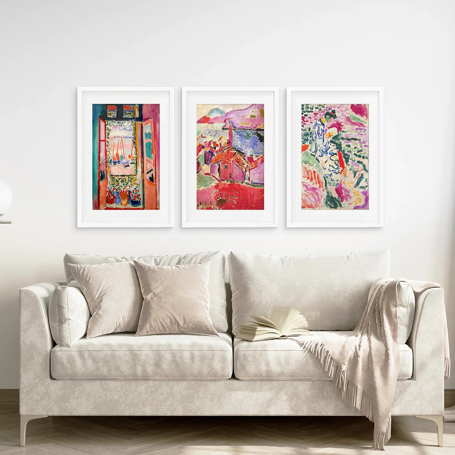 Fauvist Watercolor Landscape Wall Art Set of 3