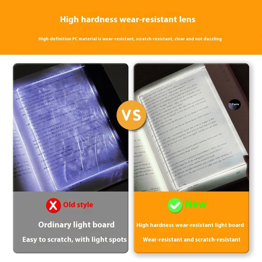 Wear resistant scratch proof PC lens on LED tablet book reading light