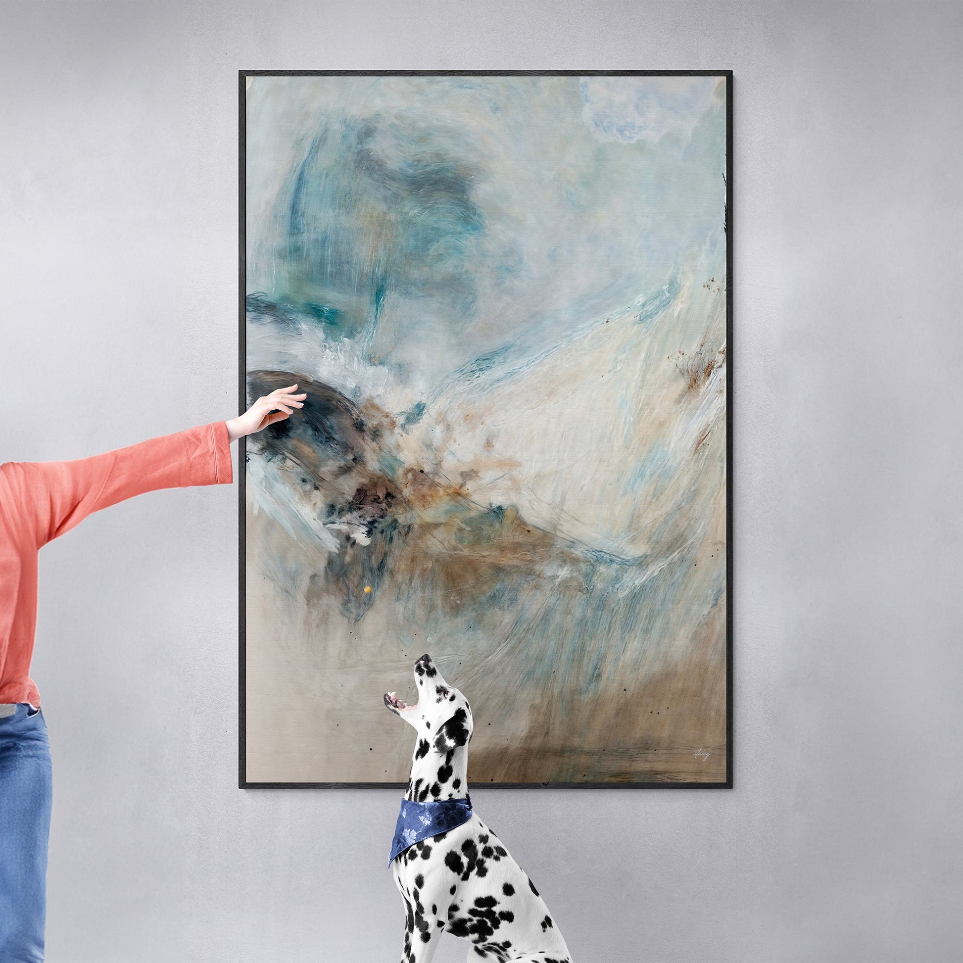 Whispering Coast II coastal canvas wall art with subtle ocean and sky tones