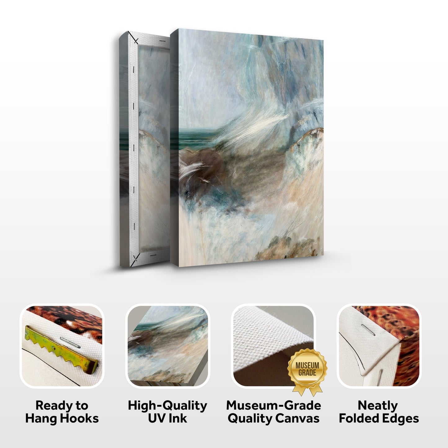 Whispering Coast Coastal Ocean Canvas Wall Art