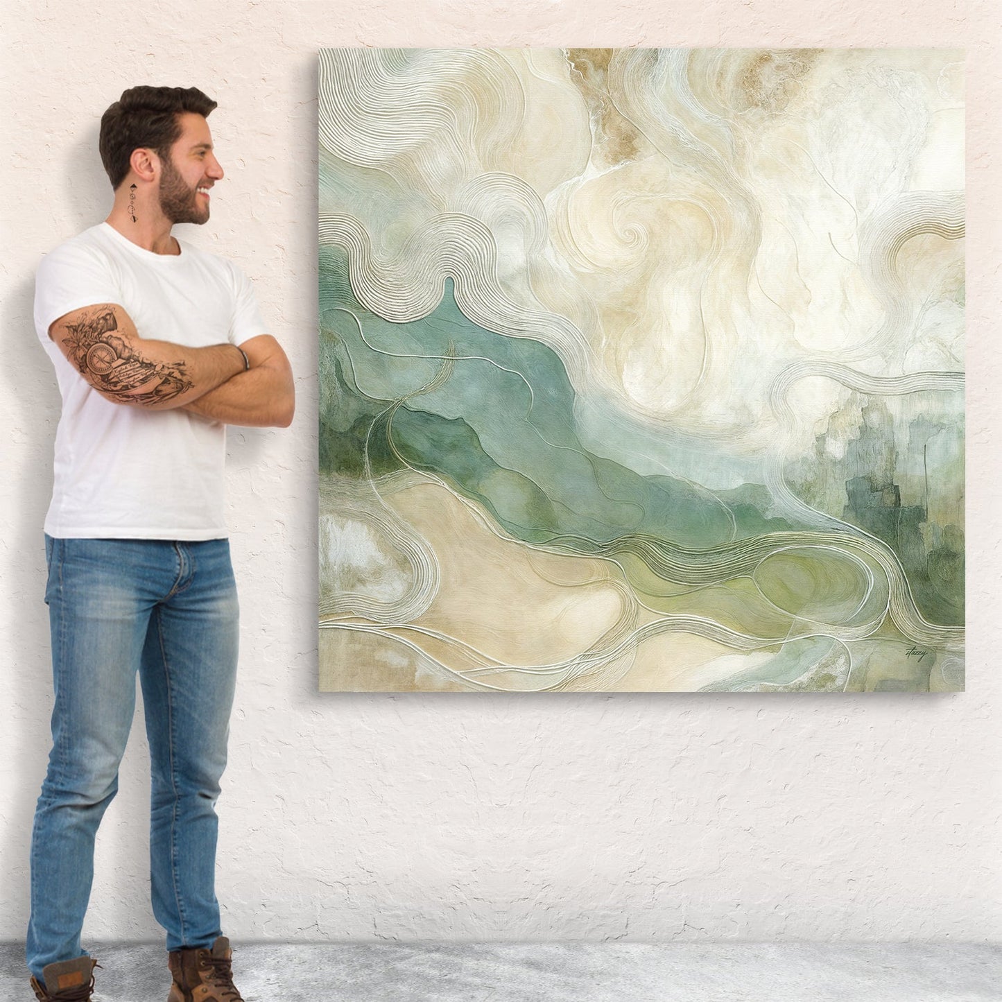Whispering Currents Nature Canvas Wall Art