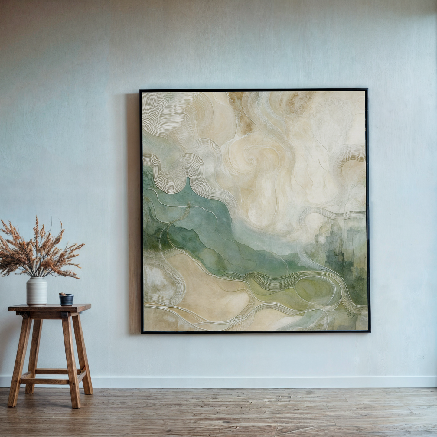 Whispering Currents Nature Canvas Wall Art