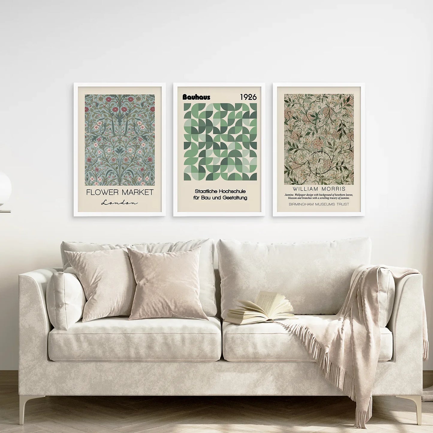 Neutral Botanical Wall Art Set of 3 Home Prints