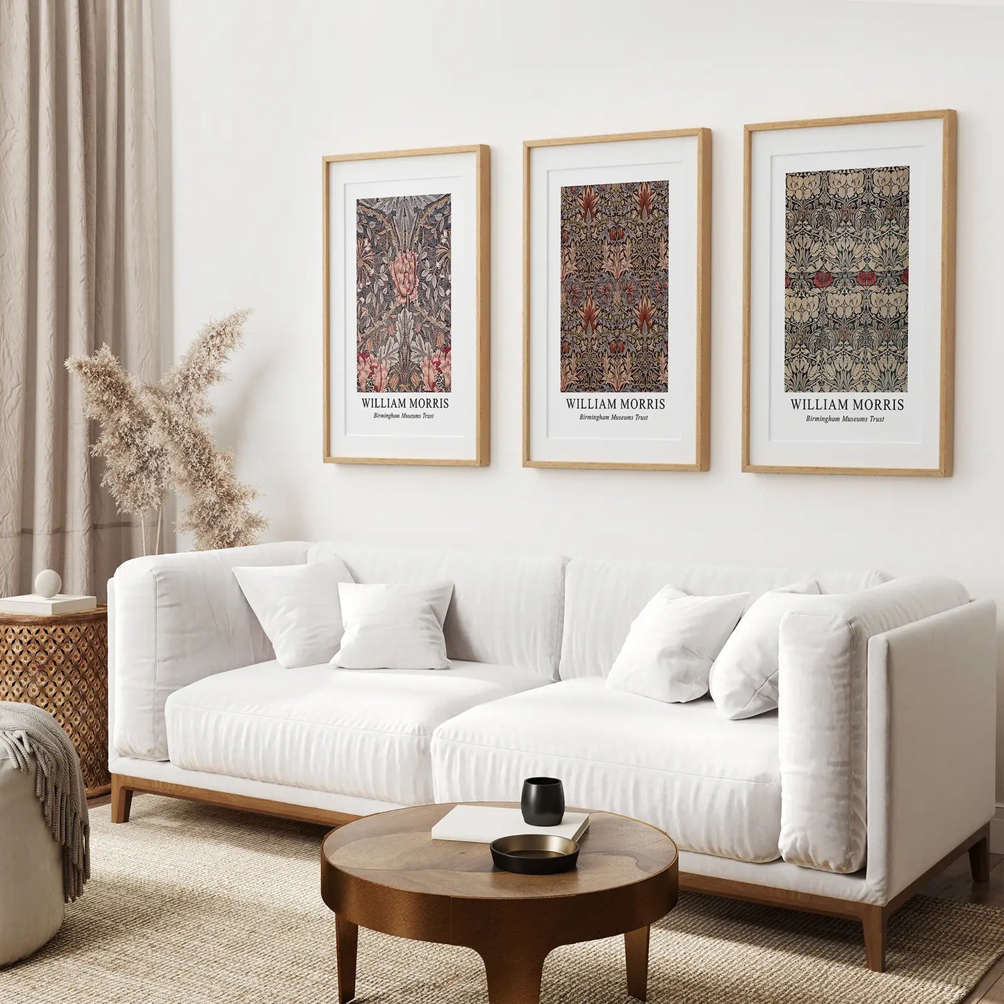 Vintage Floral Wall Art Set of 3 Exhibition Prints