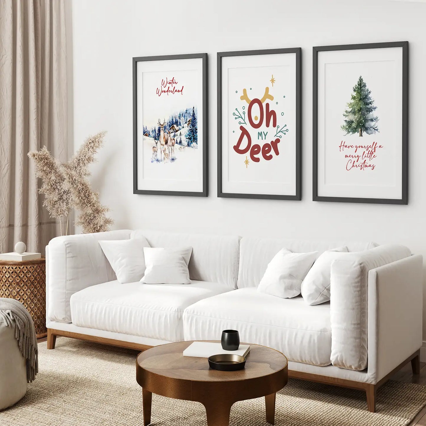 Winter Wonderland Christmas Wall Art Set of 3