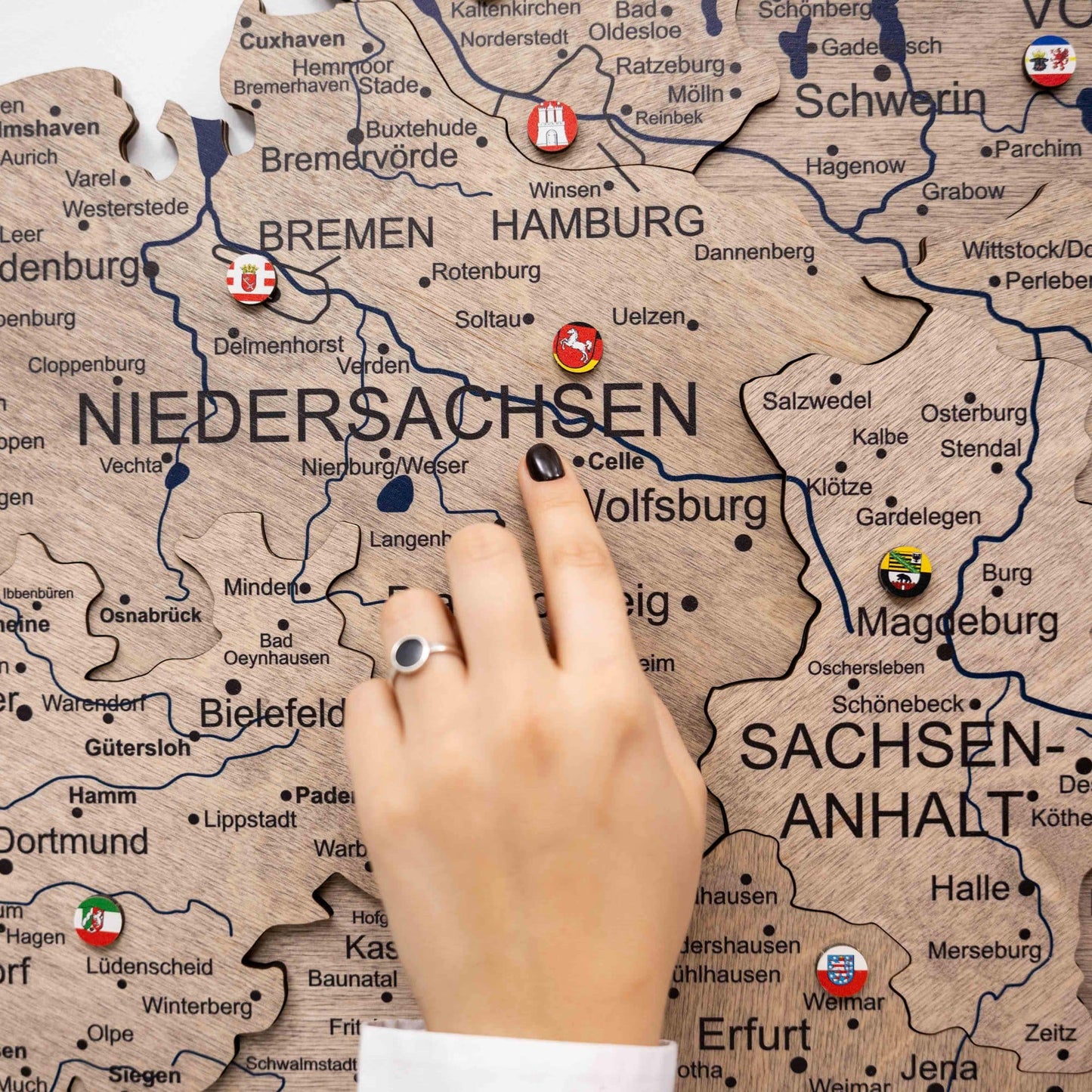 3D Wooden Germany Map Wall Art - Terra