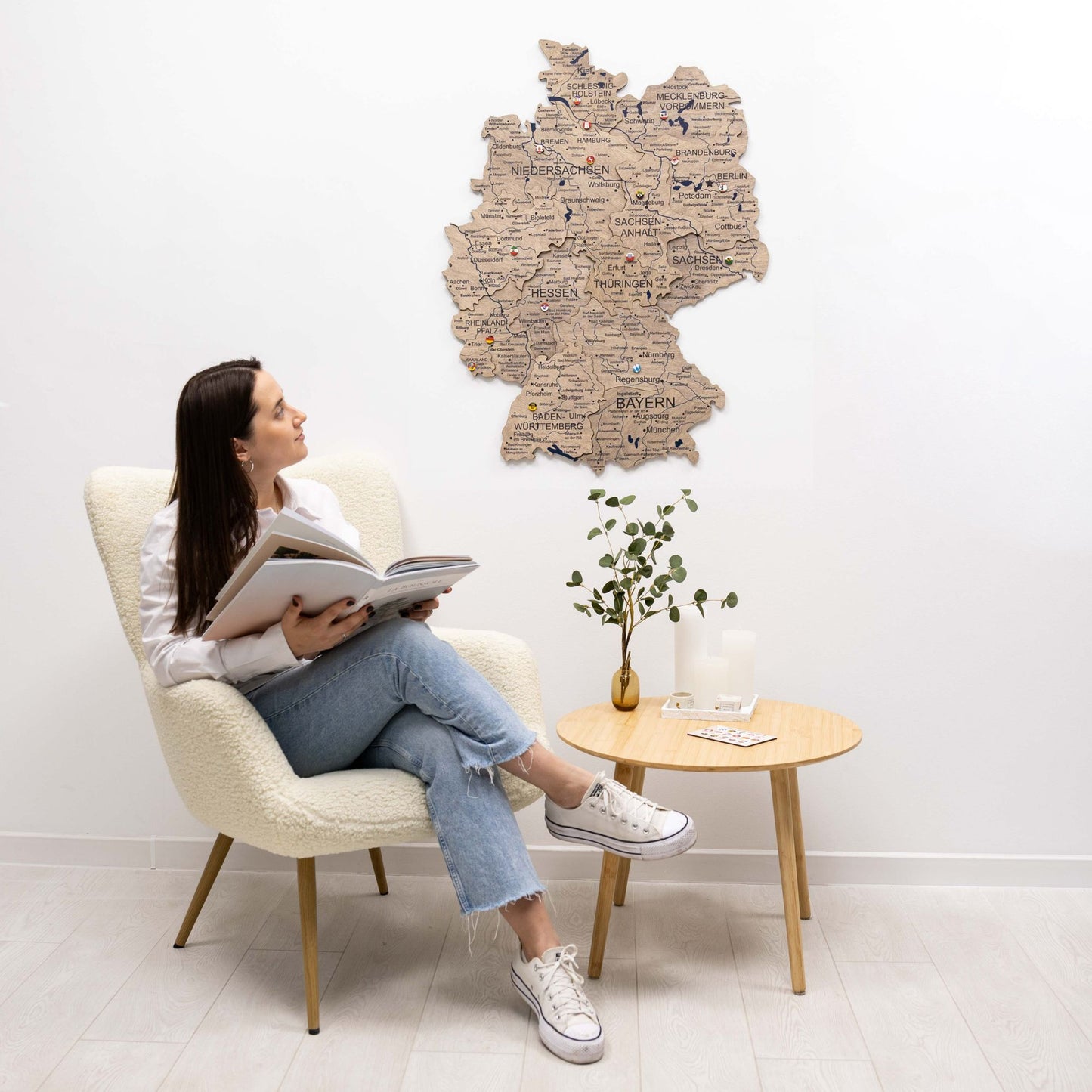 3D Wooden Germany Map Wall Art - Terra