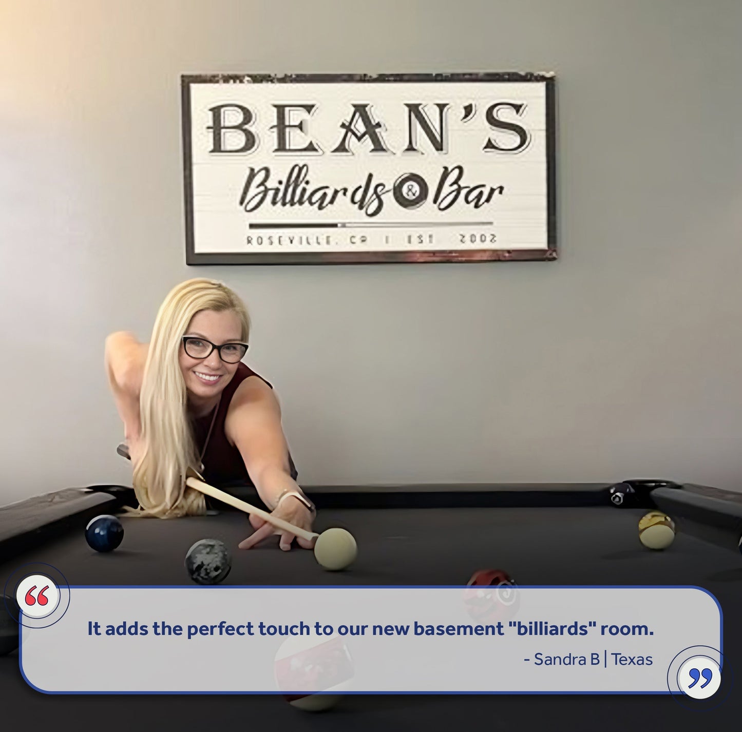 Billiards And Bar Canvas Sign III