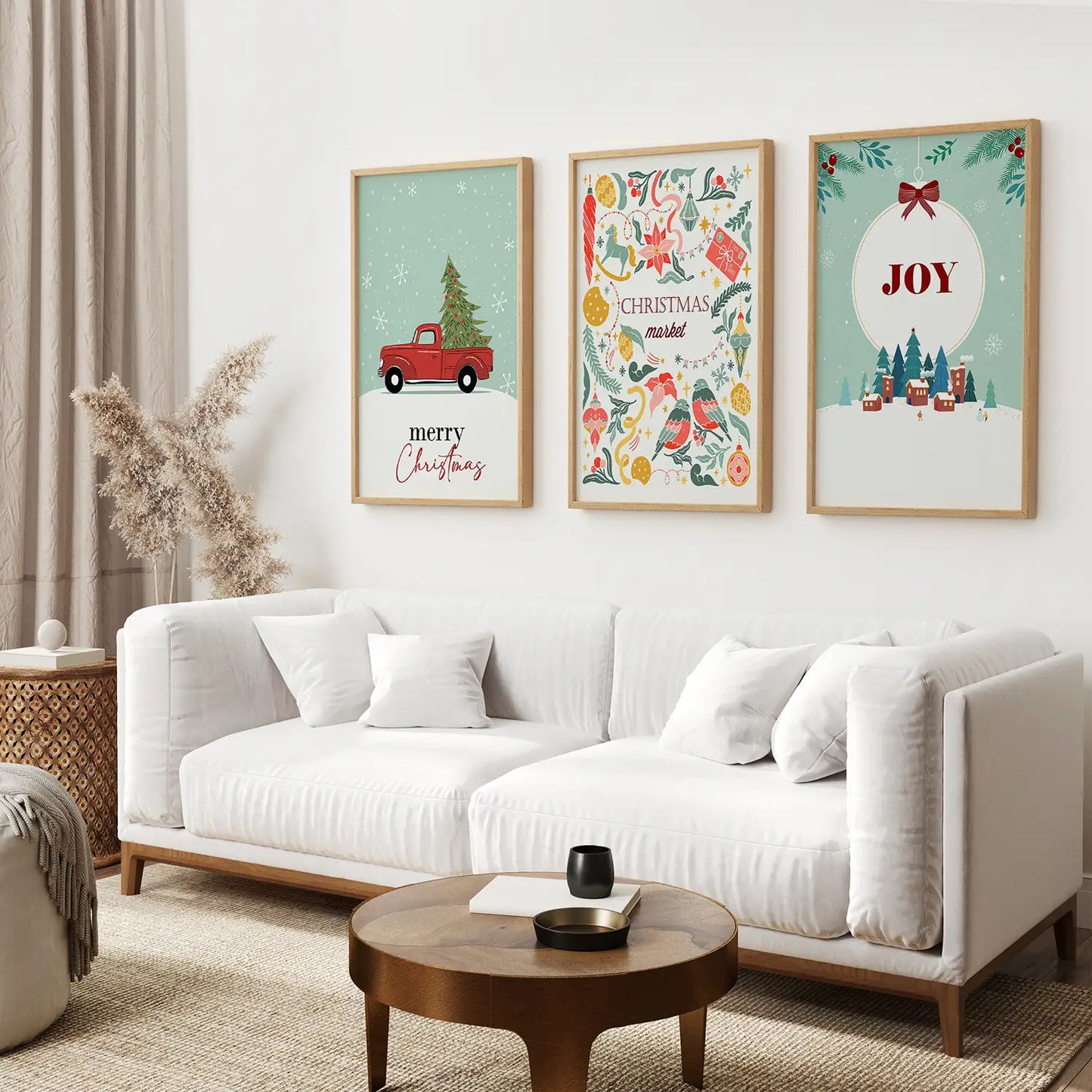 Holiday Nursery Christmas Wall Art Set of 3 Prints