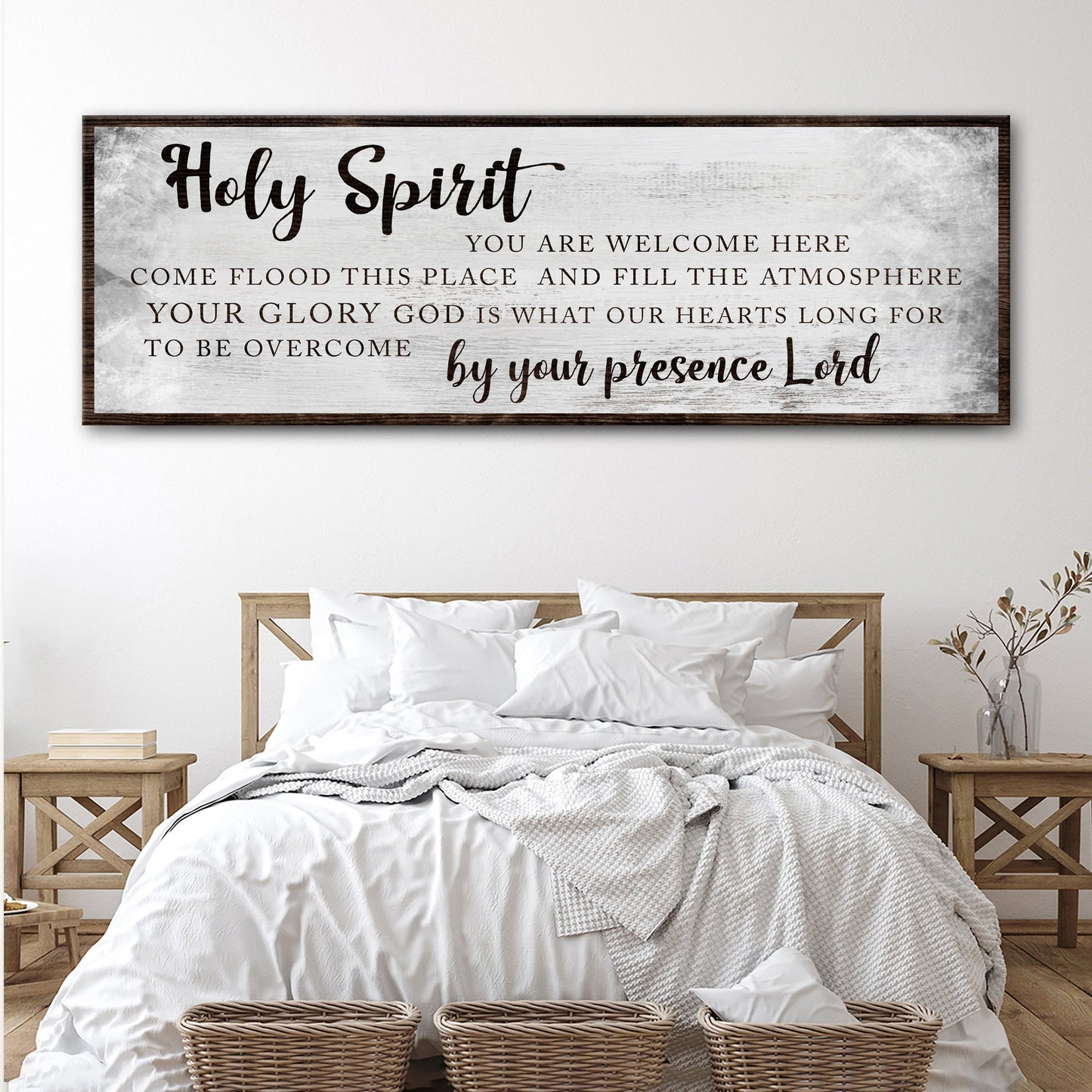 Holy Spirit You Are Welcome Here Faith Canvas Sign