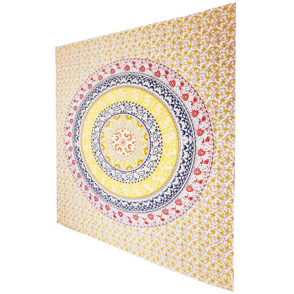Botanical Garden Floral Tapestry - Full Size Fabric Wall Hanging