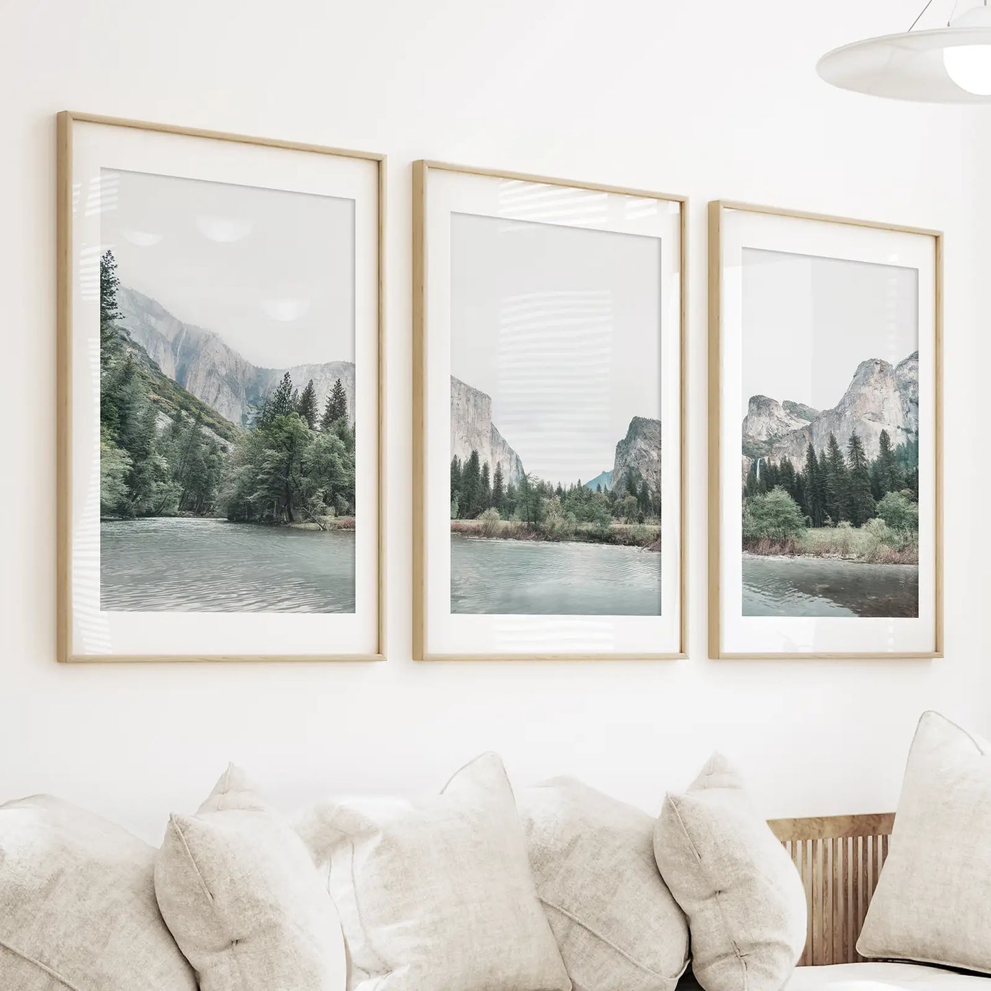 Yosemite Valley Wall Art Triptych. National Park Prints