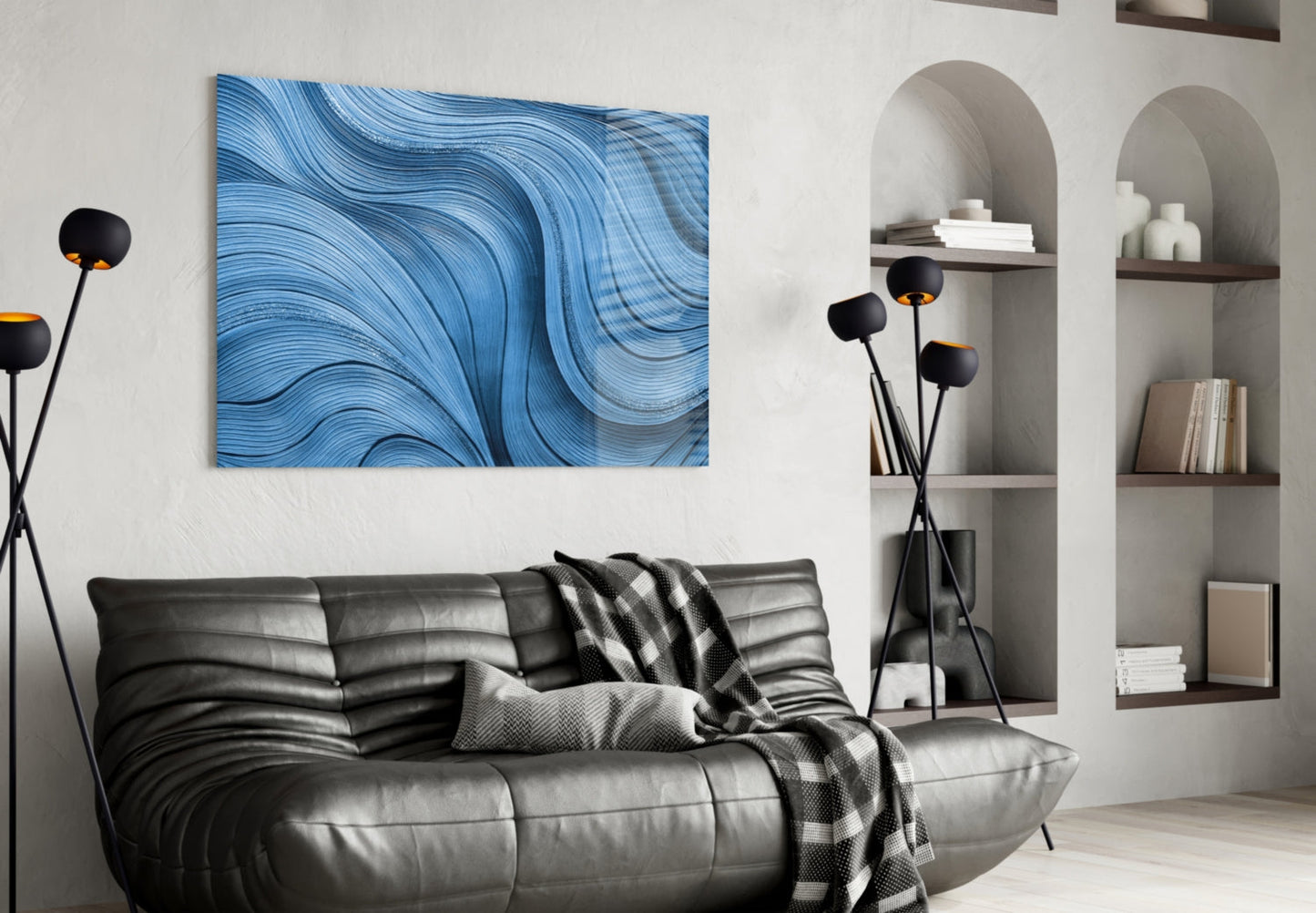Ocean Waves Glass Wall Art