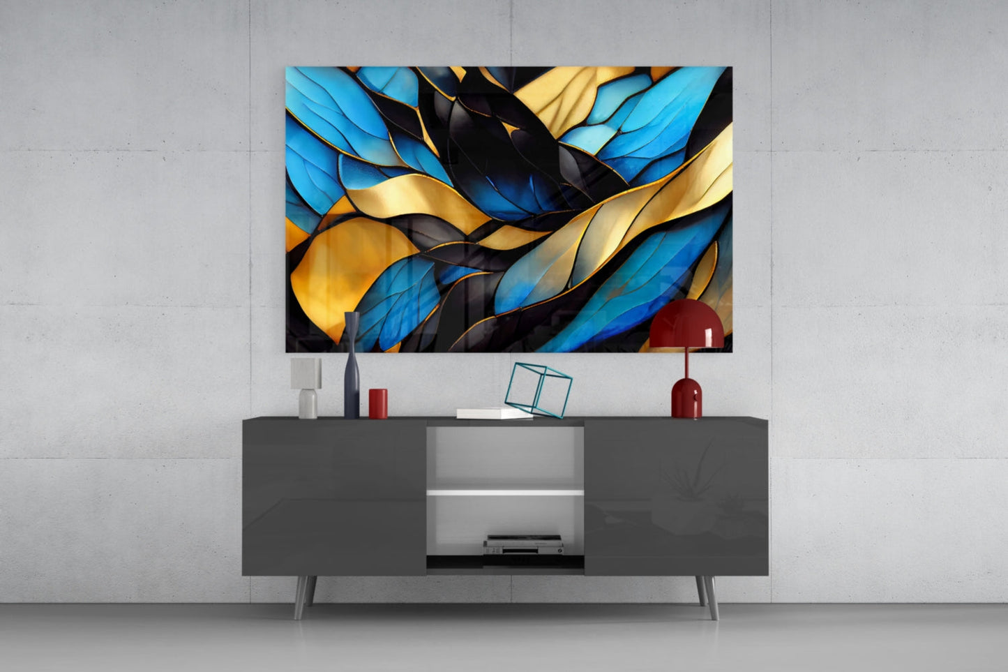 Leaves Glass Wall Art