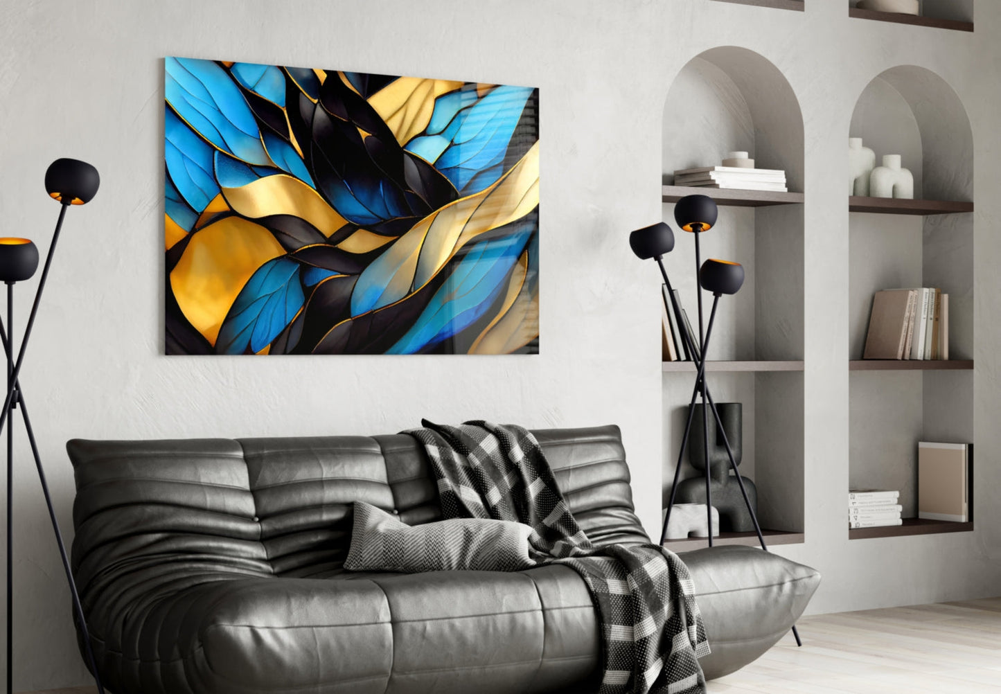 Leaves Glass Wall Art