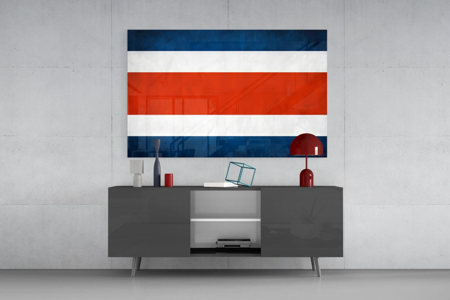 Thailand Flag Glass Wall Art