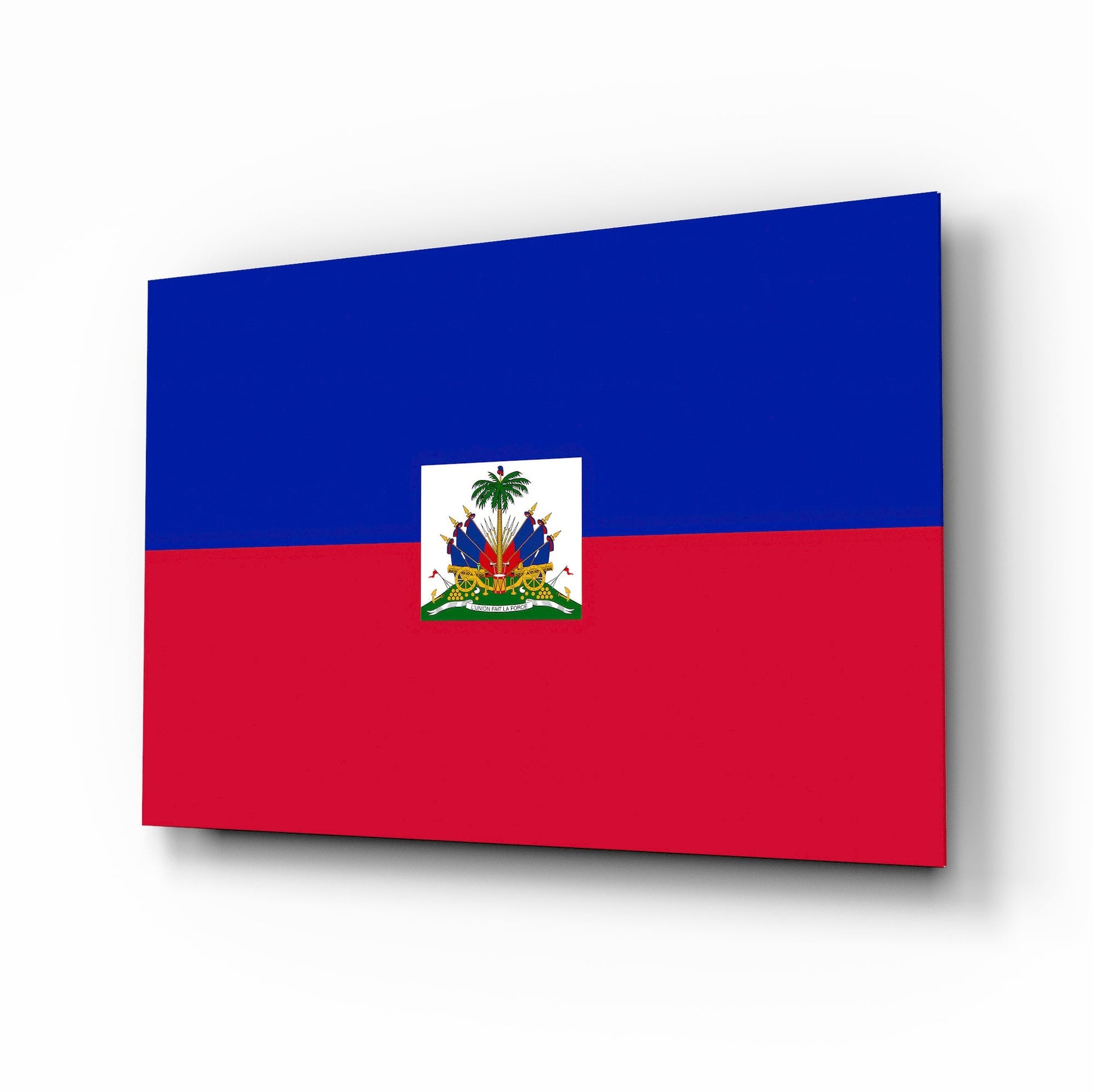 Haitian Flag Glass Wall Art
