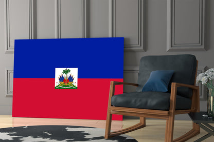 Haitian Flag Glass Wall Art
