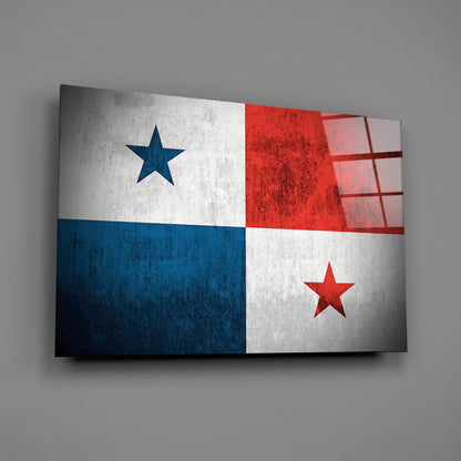 Panama Flag Glass Wall Art