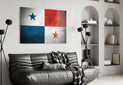 Panama Flag Glass Wall Art